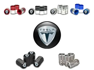 Tesla Caps Valve Jante Voiture Construction Premium